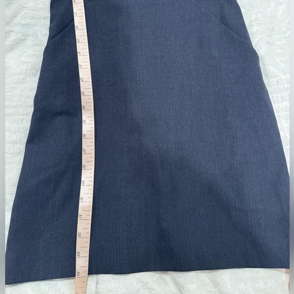 Theory Colete Shift Tweed Dress Sleeveless Wool Blend Pockets navy - Picture 7 of 9